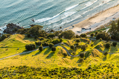 Pohled z Mount Maunganui