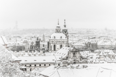 Snow in Prague
