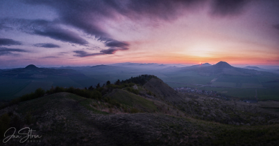 Sunrise in Central Bohemian Uplands